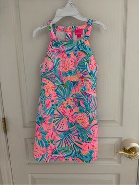 Lilly Pulitzer Girls Floral Shift Dress in Pink, Blue, Green